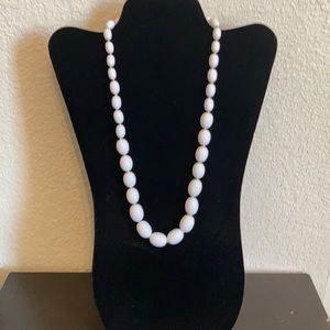White beaded necklace